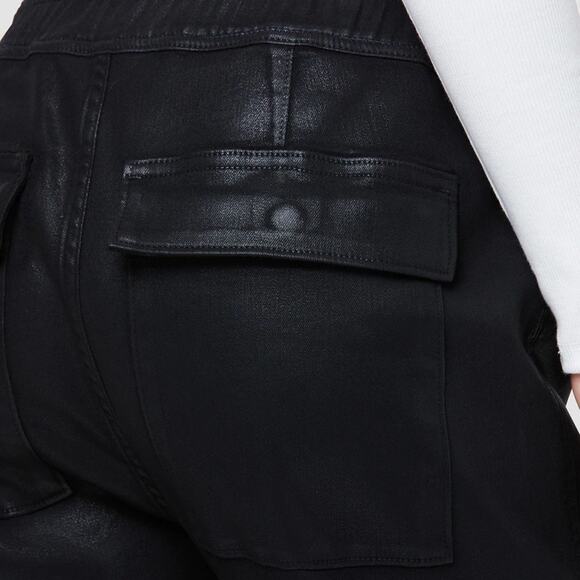 Hudson Maternity Utility Jogger In Black Coated Zippered Hem Size Medium - Picture 7 of 8